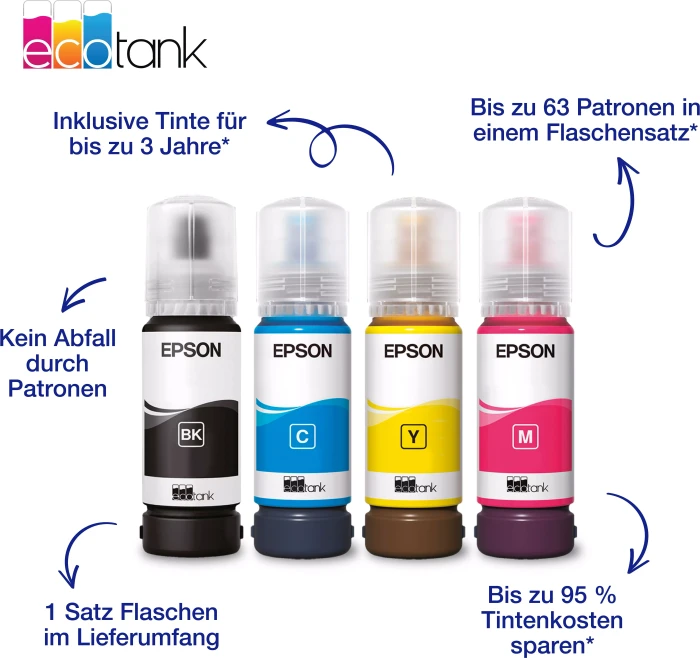 Epson EcoTank ET-1910, Tinte, mehrfarbig