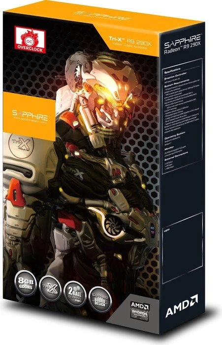Sapphire Radeon R9 290X Tri-X OC, 8GB GDDR5, 2x DVI, HDMI, DP, lite retail