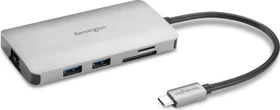 Kensington UH1400P 8-in-1 Dockingstation, Space Grey, USB-C 3.0 [Stecker] (K33820WW)
