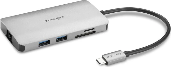 Kensington UH1400P 8-in-1 Dockingstation, Space Grey, USB-C 3.0 [Stecker]