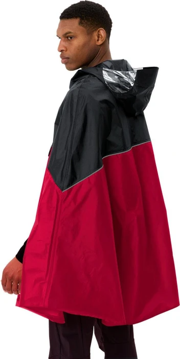 Vaude Covero II Poncho rot/schwarz