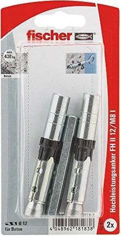 fischer FH II 12/M8 I K (2) Bolzenanker, 12mm, 2 Stück