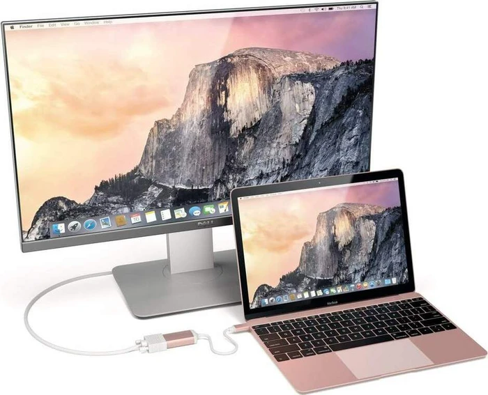 Satechi USB-C auf VGA Adapter, rose gold