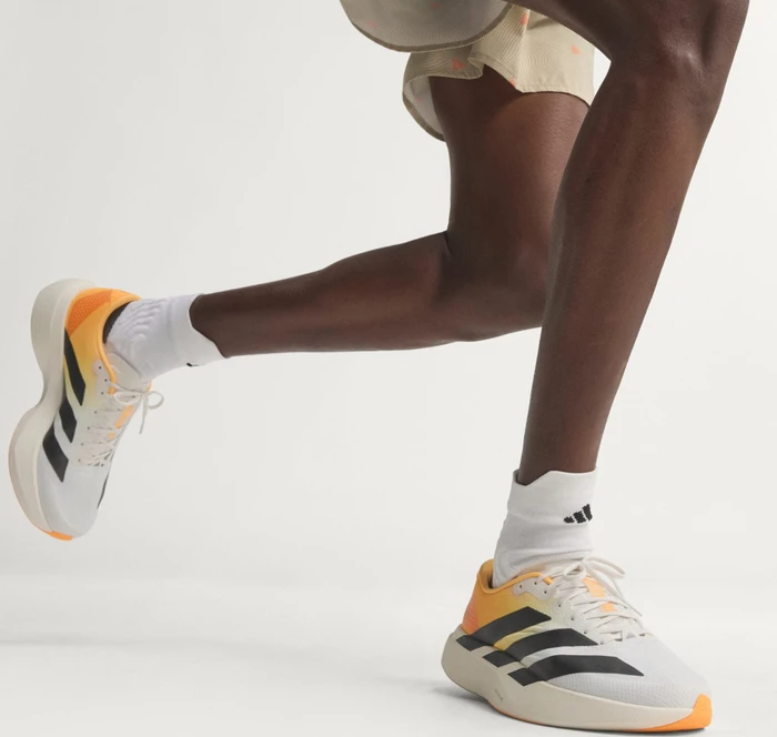adidas Adizero Evo SL crystal white/lucid tangerine/iron metallic (Herren)