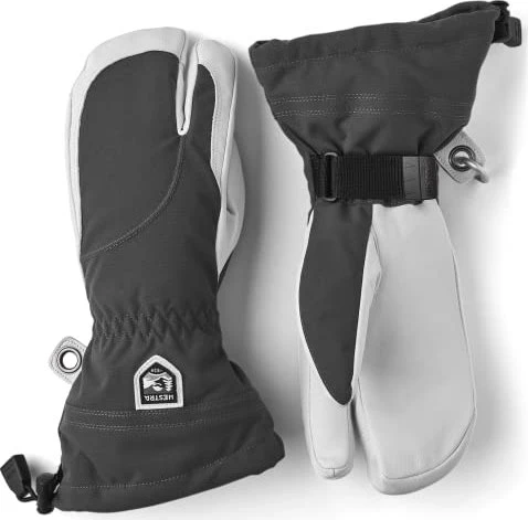 Hestra Heli 3-Finger Skihandschuhe grey/offwhite (Damen)