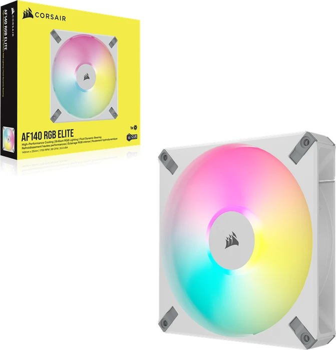 Corsair AF Series iCUE AF140 RGB Elite, weiß, 140mm