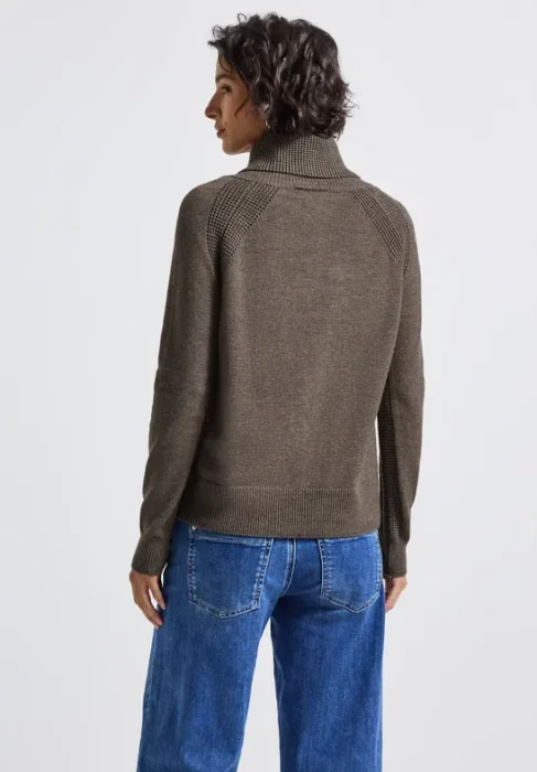Street One Stehkragen Pullover nomad brown mel. (Damen)