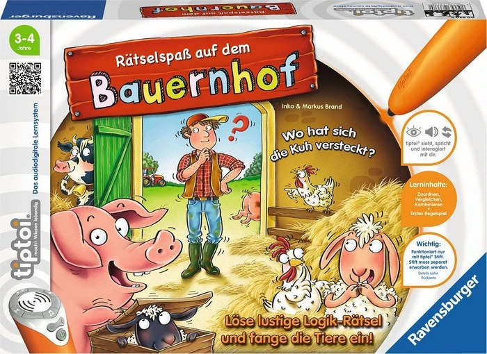 Ravensburger tiptoi Spiel: Rätselspaß auf dem Bauernhof