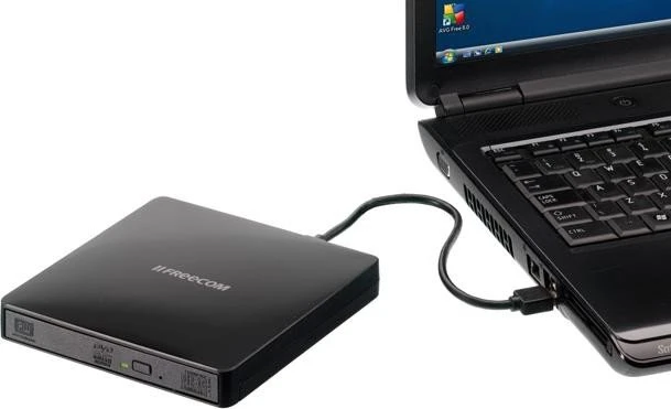 Freecom Mobile DVD Rewriter, SlimLine schwarz, USB 3.0