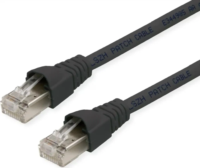 Telegärtner Patchkabel, Cat6a, S/FTP, RJ-45/RJ-45, 1m, schwarz
