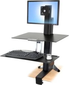 Ergotron WorkFit-S, Single LD Steh-Sitz Arbeitsplatz