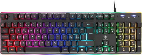 Deltaco Gaming Running RGB Gaming Keyboard, USB, ND