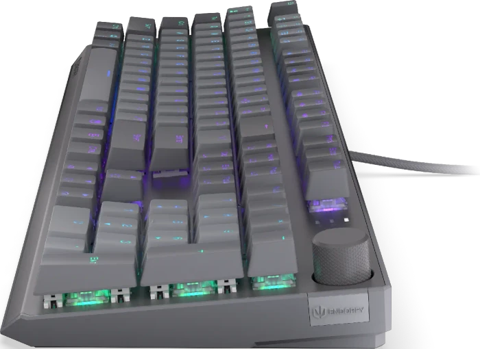 Endorfy Thock V2, PBT, grau, LEDs RGB, hot-swap, Endorfy RED, USB, US