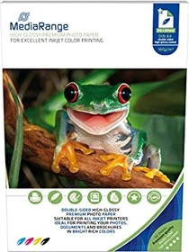 MediaRange Fotopapier hochglänzend weiß, A4,  160g/m²,      50 Blatt