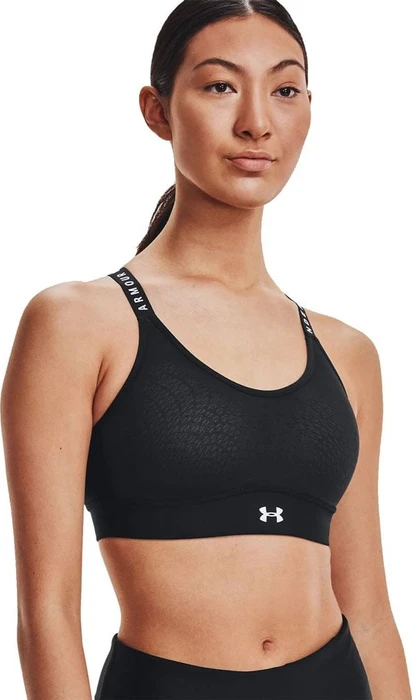 Under Armour Infinity Mid Sport-BH schwarz/weiß (Damen)