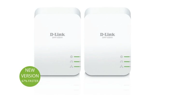 D-Link DHP-601AV 1000 HD Gigabit Starter Kit, HomePlug AV2, RJ-45, 2er-Pack