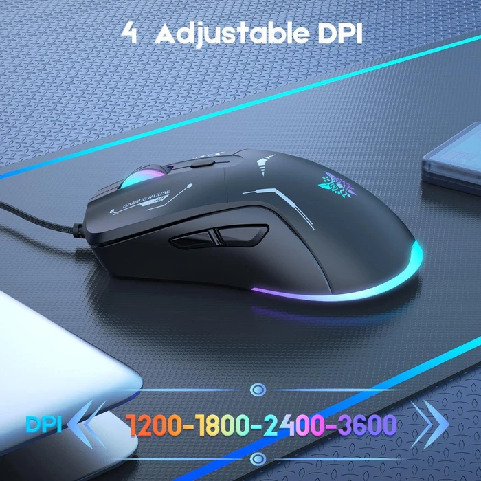 Onikuma CW917 Wired Gaming Mouse schwarz, USB