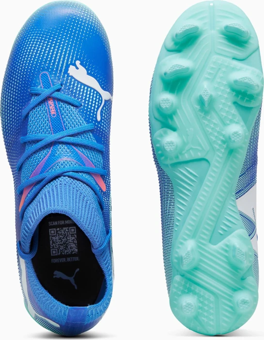 Puma Future 7 Match FG/AG bluemazing/puma white/electric peppermint (Junior)