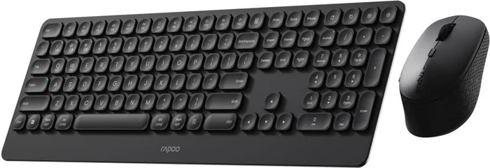 Rapoo 9390M Multi-mode Wireless Optical Combo Set, schwarz, USB/Bluetooth, DE (13098) – Bild 4 von 8
