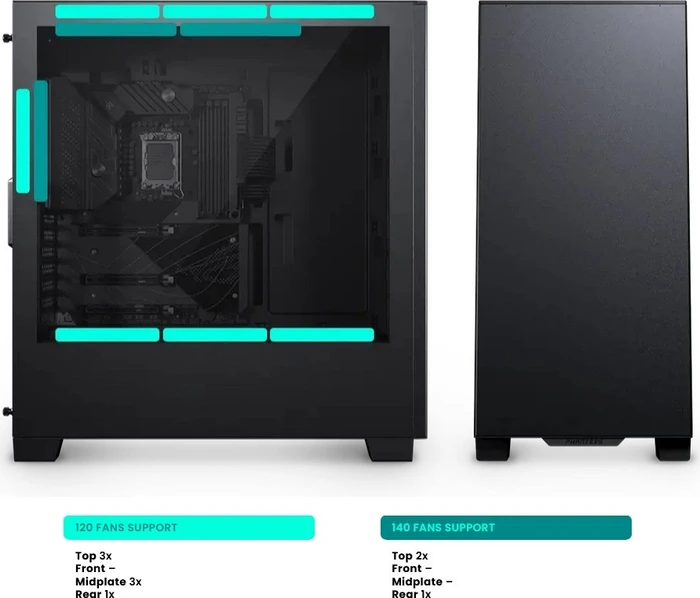 Phanteks XT Silent Black, schwarz