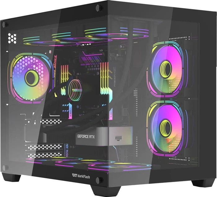 DarkFlash C285MP Black, Glasfenster