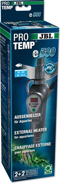 JBL Pro Temp e500, Durchlaufheizer für Süßwasser-Aquarien, 500W