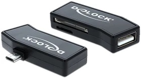 DeLOCK OTG Dual-Slot-Cardreader, USB 2.0 Micro-B [Stecker] (91730)