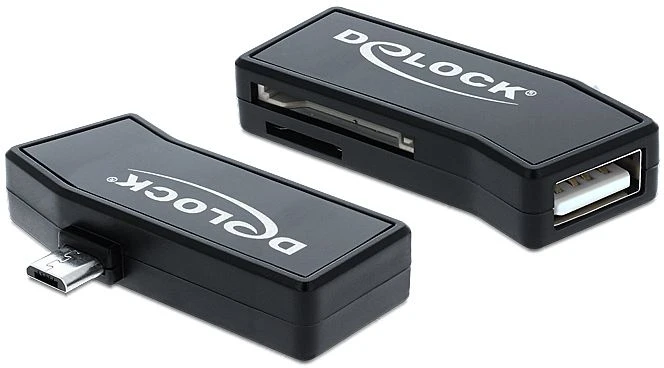 DeLOCK OTG Dual-Slot-Cardreader, USB 2.0 Micro-B [Stecker]
