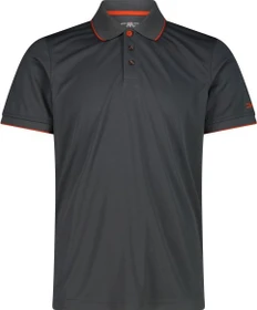 CMP Einfarbiges Pique Poloshirt kurzarm grau/oro (Herren)