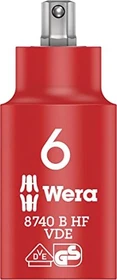 Wera 8740 B VDE HF Zyklop Innensechskant Steckschlüssel 3/8", 6x55mm
