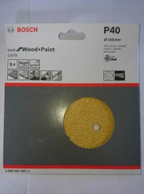 Bosch Professional C470 Best for Wood and Paint Schleifblatt K40, 150mm, 5 Stück