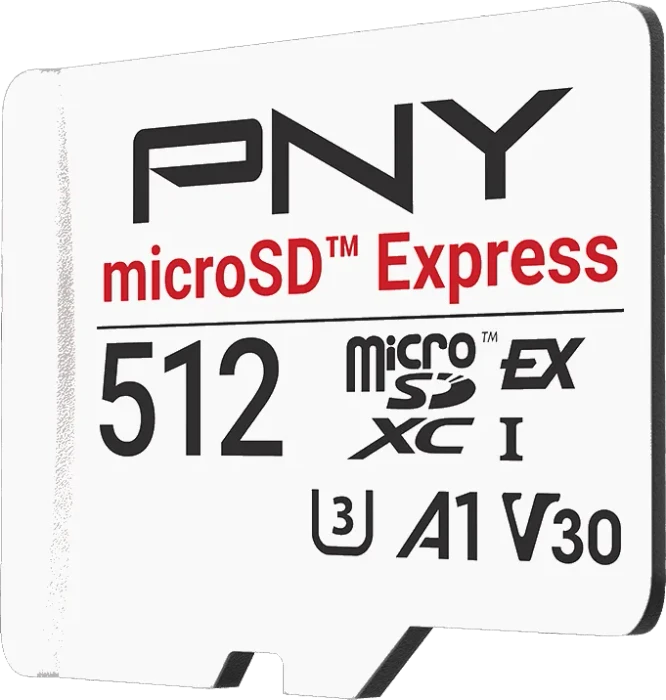 PNY microSD Express R890/W810 512GB, UHS-I U3, A1, Class 10, SD Express EX I