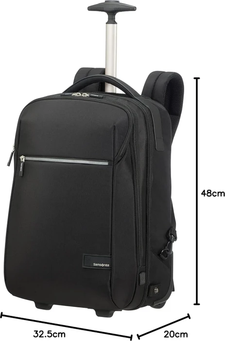 Samsonite Litepoint, Rolling Bag, 17.3" Notebook-Rucksack-Trolley, schwarz