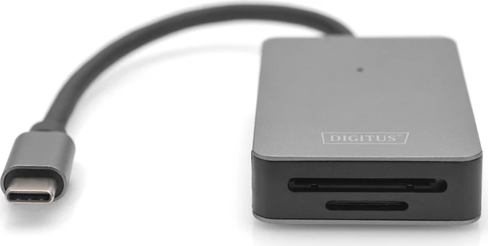 Digitus USB-C Card Reader, Dual-Slot-Cardreader, USB-C 3.0 [Stecker]