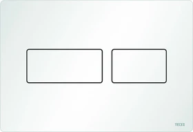 TECE TECEsolid WC-Betätigungsplatte für Zweimengentechnik 220x150x6mm weiß matt