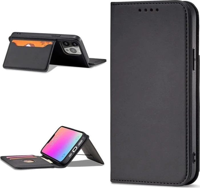 Hurtel Magnet Card Case für Apple iPhone 14 schwarz