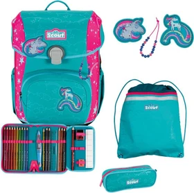 Scout Neo Superflash Extreme Unicorn Schultaschen-Set, 4-tlg.