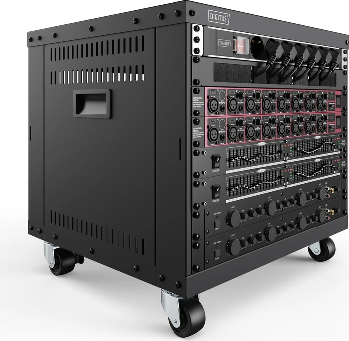 Digitus Audio Video Rack 19" AVS/Equipment Rack 8HE, mit Rollen, unmontiert, RAL 9005, 460mm tief