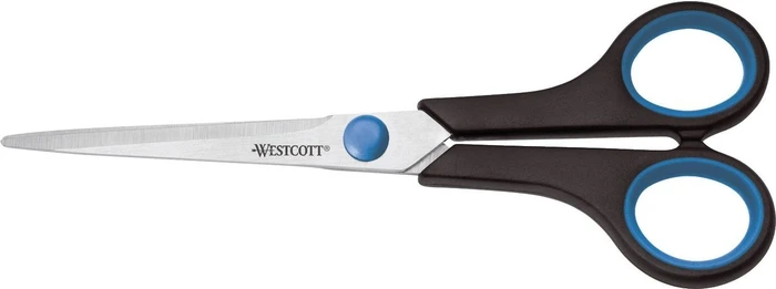 Westcott Easy Grip Universalschere, Rechtshänder, 175mm, schwarz/blau