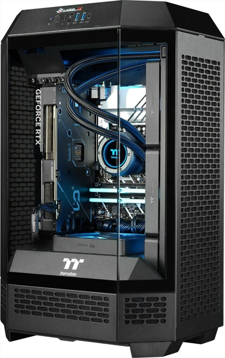 Thermaltake Toughline Liquid T300i, schwarz, Core i5-14600KF, 32GB RAM, 2TB SSD, GeForce RTX 4070 SUPER