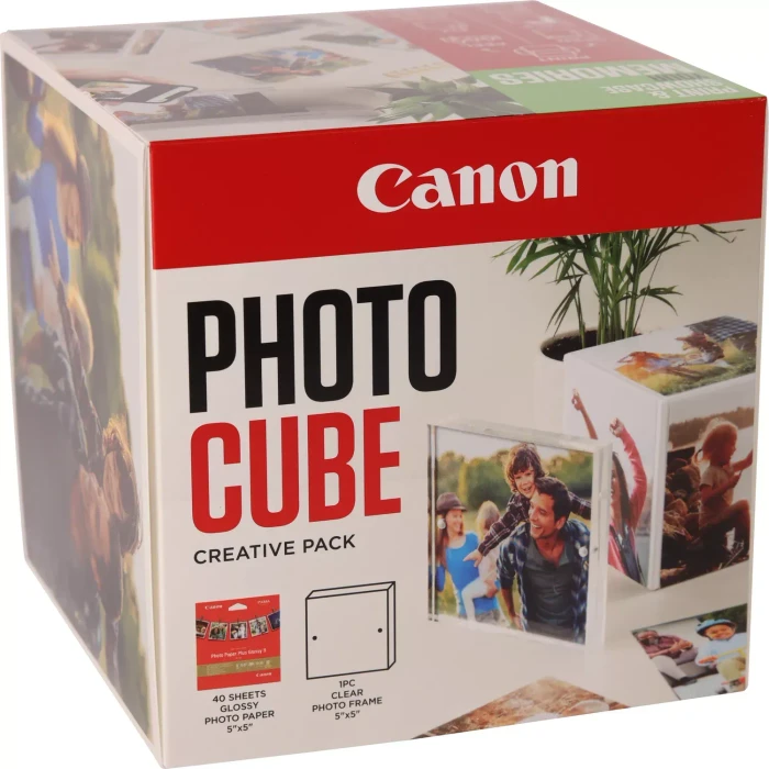 Canon Plus Glossy II PP-201 Photo Cube green Fotopapier hochglänzend weiß, 13x13cm, 265g/m², 40 Blatt