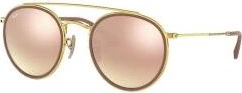 Ray-Ban RB3647N Round Double Bridge Legend 51mm legend gold-gold/grey