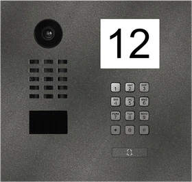DoorBird D2101IKH IP Video Türstation für Einfamilienhäuser, Keypad Modul, Info Modul, Edelstahl V2A pulverbeschichtet, DB 703