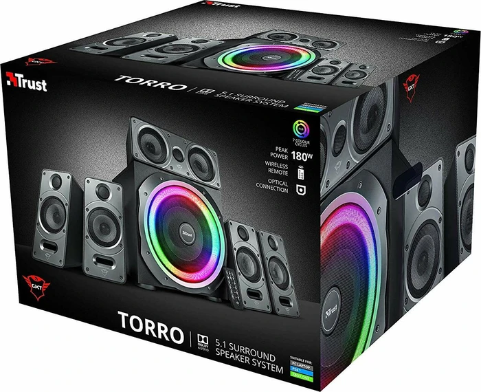 Trust Gaming GXT 698 Torro Illuminated 5.1 Speaker Set