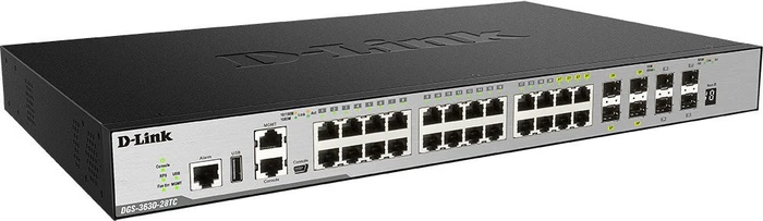 D-Link DGS-3630 Rackmount Gigabit Managed Switch, 20x RJ-45, 4x SFP+, 4x RJ-45/SFP