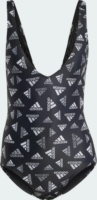 adidas Allover Print Sportswear Badeanzug schwarz/weiß (Damen)