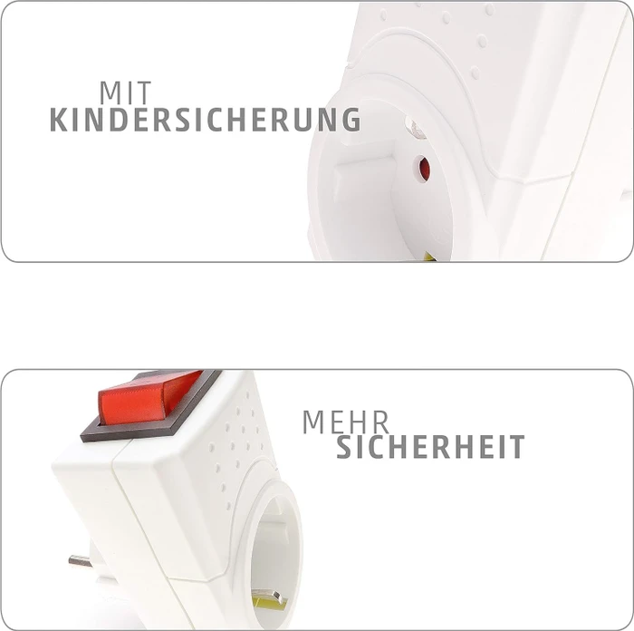 REV Ritter Zwischenstecker Steckdose mit Schalter, 1-fach