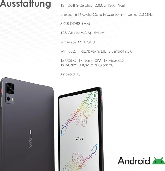 Vale V12E LTE, 8GB RAM, 128GB, LTE