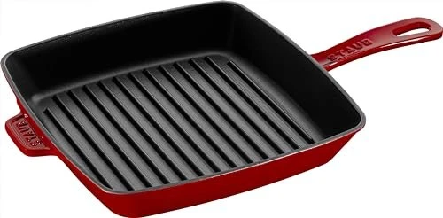 Zwilling Staub Amerikanische Grillpfanne quadratisch 26x26cm kirschrot