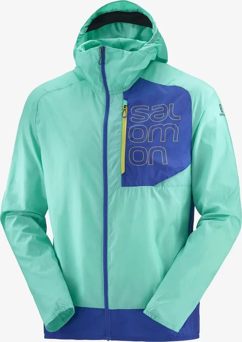 Salomon Bonatti Cross Wind Funktionsjacke pool blue/nautical blue/empire yellow (Herren)